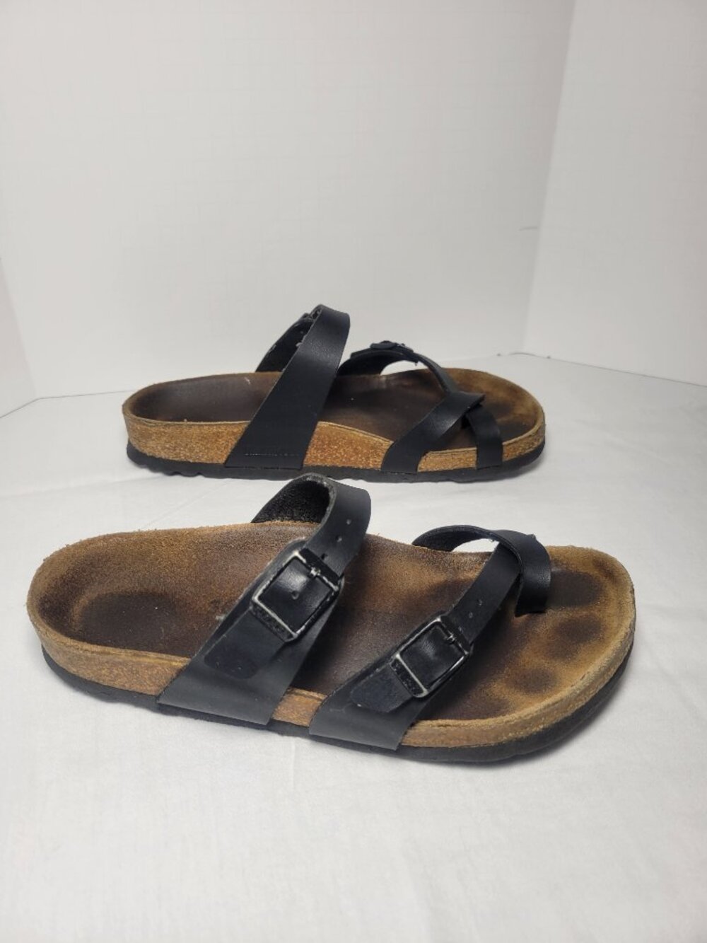 Birkenstock Mayari Black Birko Flor Toe Loop Sandals Women's 5-5.5 EU 36 - Picture 6 of 11